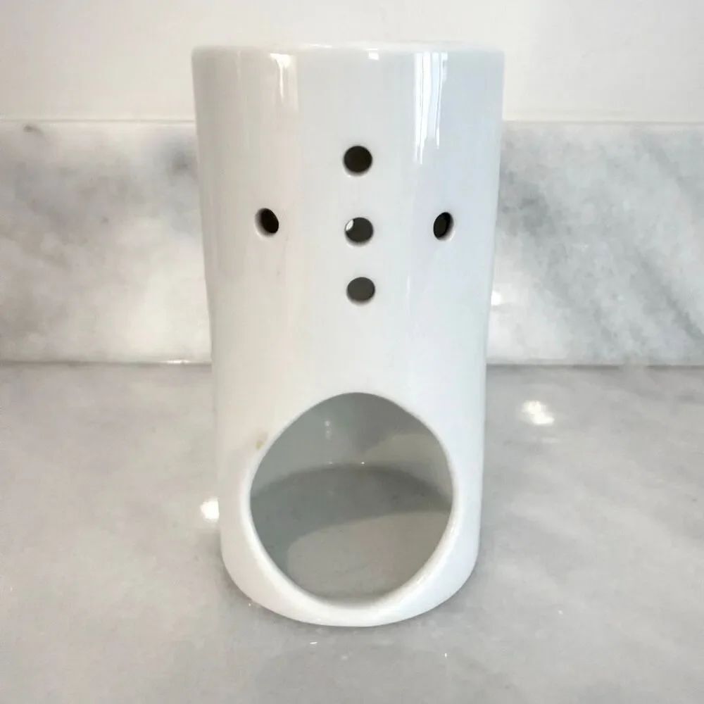 VIntage Torre & Tagus Cylinder Porcelain Candle Wax Oil Warmer Ivory OS